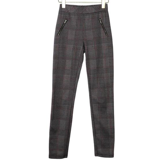 Joe B High Rise Plaid Houndstooth Leggings Formal Small Twee Corpcore - Picture 1 of 5